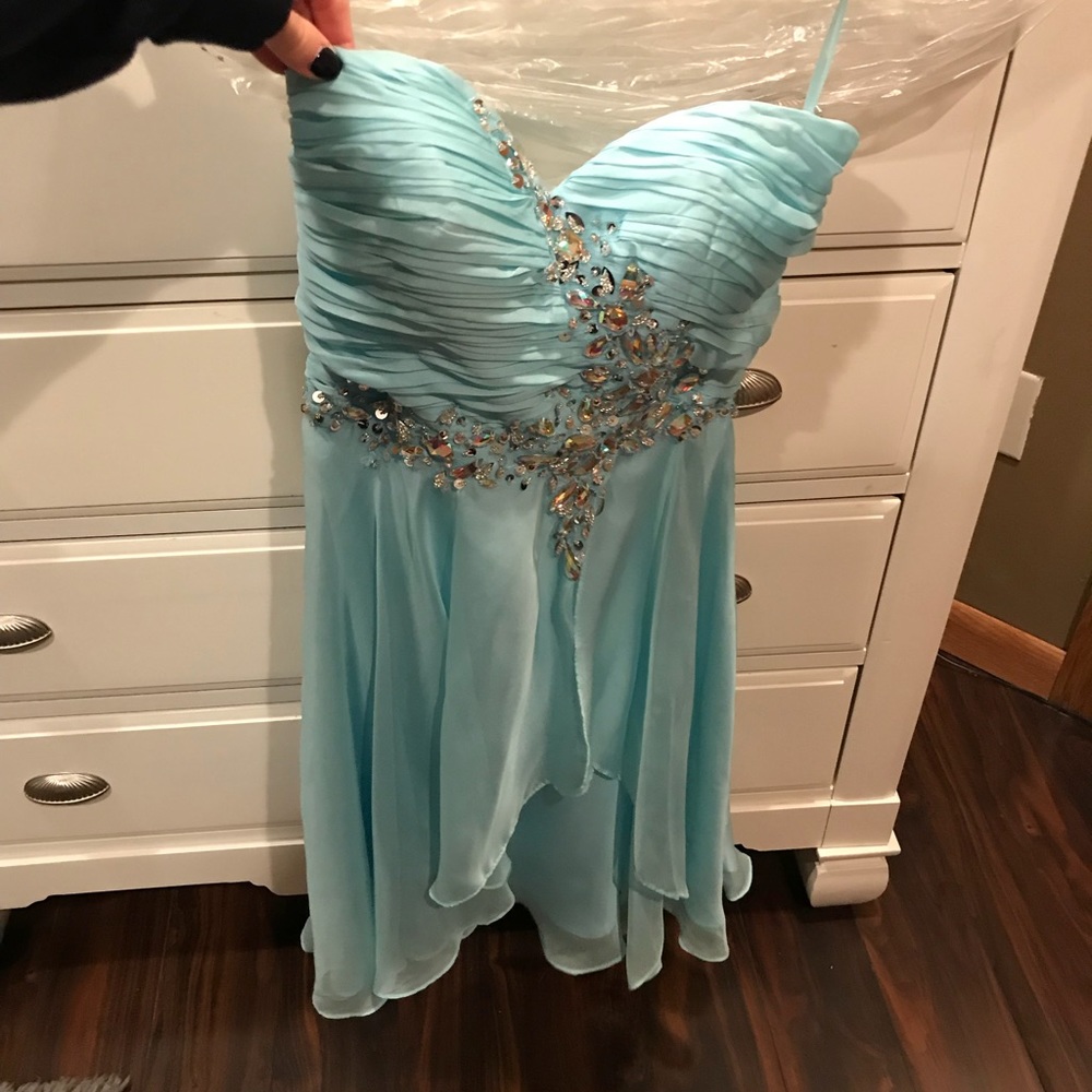 Aqua blue dress